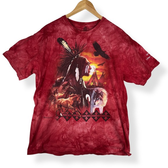The Mountain Other - The Mountain Y2K Wind River T Shirt Mens Size XL Native American Western Wolf